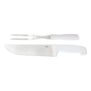 Kit de Churrasco Assador Faca e Garfo Branco Mor - foto 1