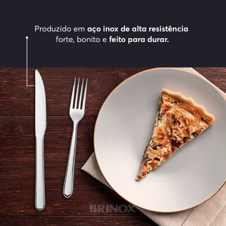 Faqueiro Brinox Turim 24 Peças Aço Inoxidável - foto 5