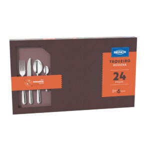 Faqueiro Brinox Módena 24 Peças Aço Inoxidável