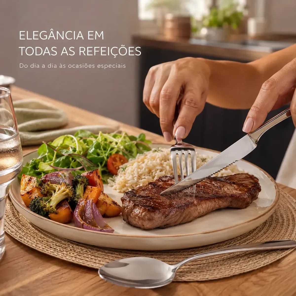 Faqueiro Premium Brinox Bellagio 42 Peças Aço Inox - foto 3
