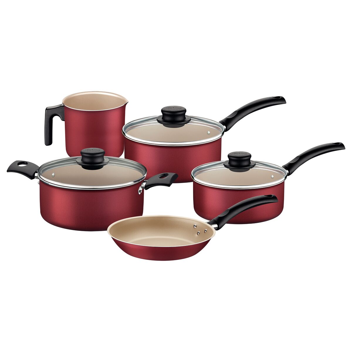 Kit Panelas Turim Vermelho Tramontina Antiaderente - foto 1