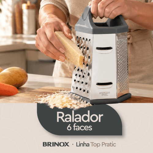 Ralador 6 Faces 20 cm Brinox Top Pratic Aço Inox - foto 2