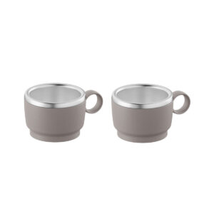 Conjunto de Xícaras para Café Tramontina Empilháveis Cinza - foto 1