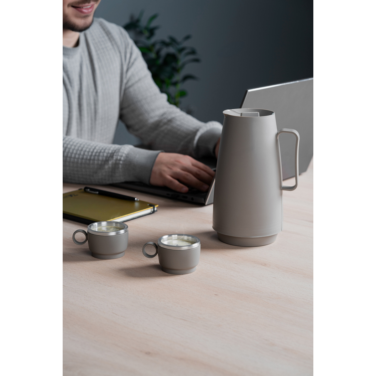 Conjunto de Xícaras para Café Tramontina Empilháveis Cinza - foto 3