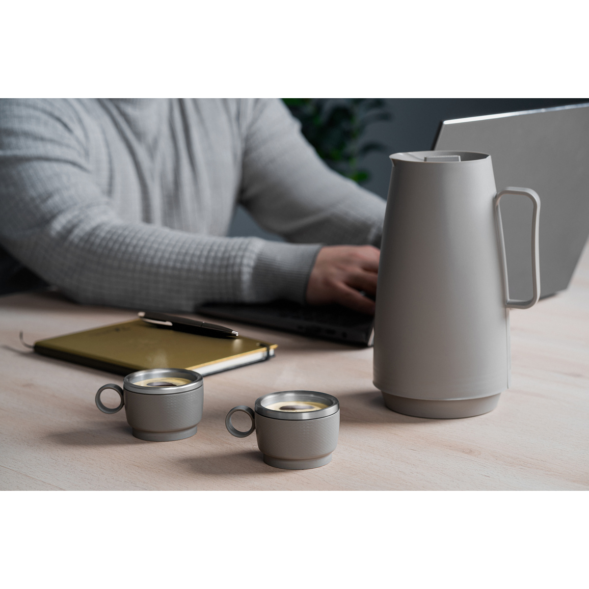 Conjunto de Xícaras para Café Tramontina Empilháveis Cinza - foto 4
